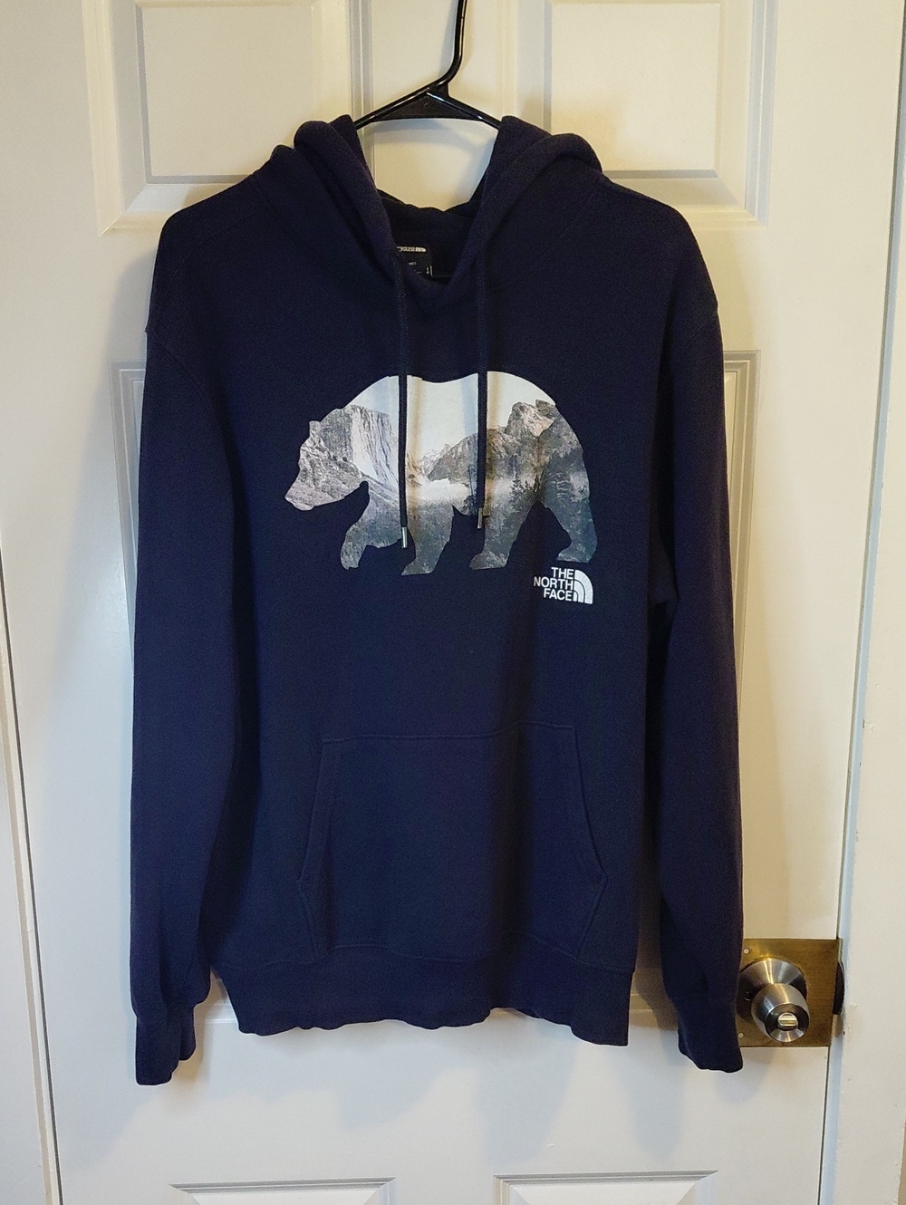 The North Face Navy Graphic Bear Pullover Hoodie